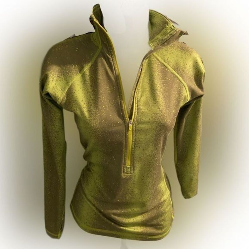 Nike DryFit Quarter Zip - XS green  , nylon spandex